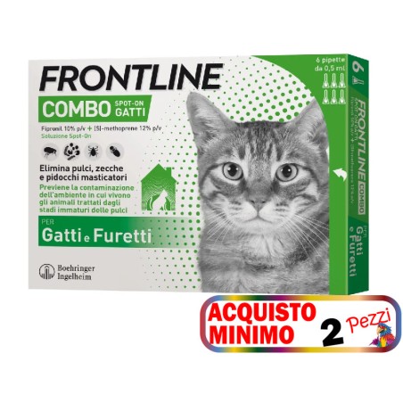 FRONTLINE FRONTLINE COMBO SPOT ON GATTI 6 PIPETTE **acquisto minimo 2 confezioni *spedizione gratis*