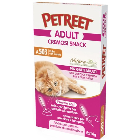 BOLTON PETREET SNACK CREMOSI POLLO CAROTE 6X14 GR