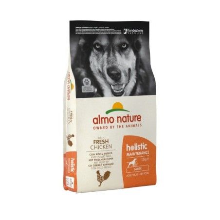 ALMO NATURE HOLISTIC CROQUETTES CANE ADULTO LARGE GUSTO POLLO E RISO 12Kg