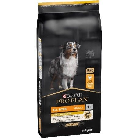 PURINA PRO PLAN ADULT ALL SIZE LIGHT STERILISED OPTIWEIGHT 14 KG 