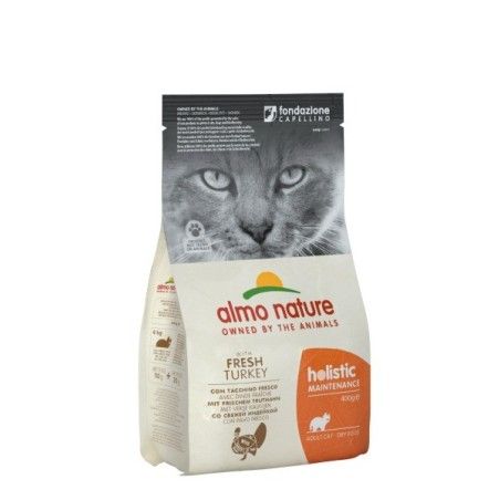 ALMO NATURE HOLISTIC ADULT GATTO GR.400 TACCHINO E RISO 