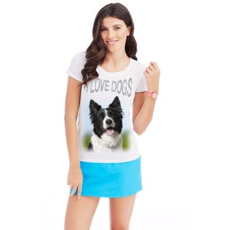 T-SHIRT DONNA BORDER COLLIE