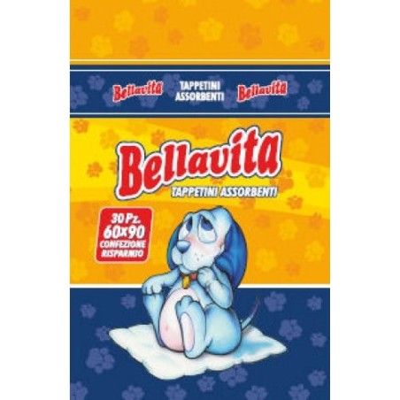 BELLAVITA TAPPETINI ASSORBENTI CM.60X60 CONFEZIONE RISPARMIO 50 PEZZI CON ADESIVI 