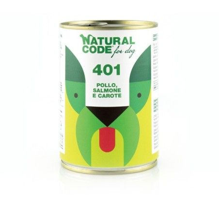 NATURAL CODE GR.400 POLLO SALMONE CAROTE -401-