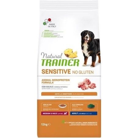 TRAINER SENSITIV ADULT M/M MAIALE E CEREALI KG 12 