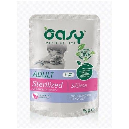 OASY BUSTA BOCCONCINI GR.85 STERILIZZATO SALMONE 