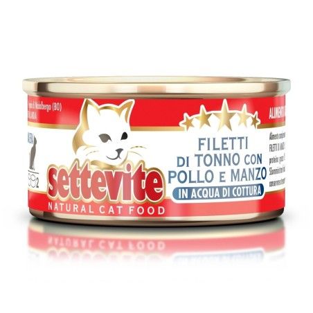 ***NON DISPONIBILE***SETTEVITE FILETTI DI TONNO CON POLLO E MANZO GR.70 