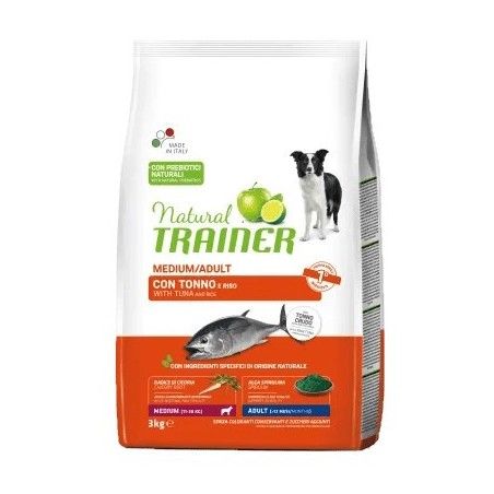 TRAINER DOG NATURAL ADULT MEDIUM TONNO E RISO KG.12