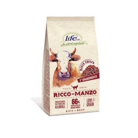 LIFE CAT DRY 400GR MANZO LOWGRAIN