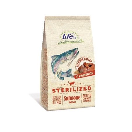 LIFE CAT DRY 400GR STERILISED SALMONE