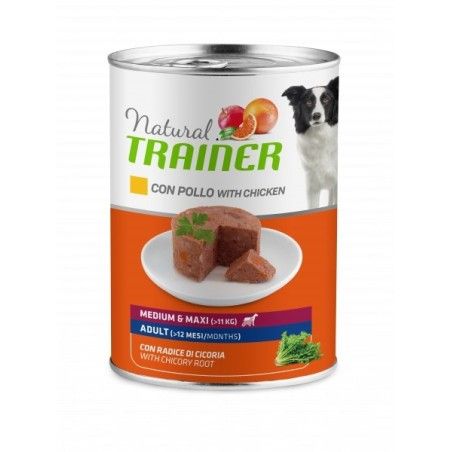 TRAINER DOG NATURAL UMIDO ADULT M/M CON POLLO E RADICE DI CICORIA GR.400