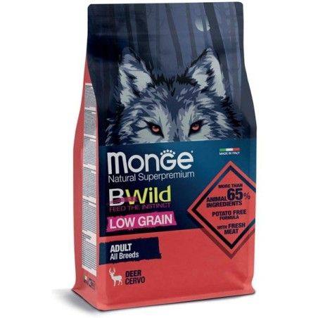 MONGE BWILD LOW GRAIN ALL BREEDS ADULT CERVO KG.2,5