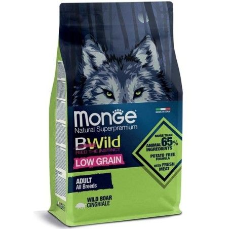 MONGE BWILD LOW GRAIN ALL BREEDS ADULT CINGHIALE KG.12*spedizione gratuita*