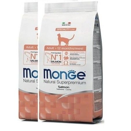 MONGE CAT ADULT SALMONE KG.10 *acquisto minimo 2 sacchi*prezzo riferito alla singola confezione*