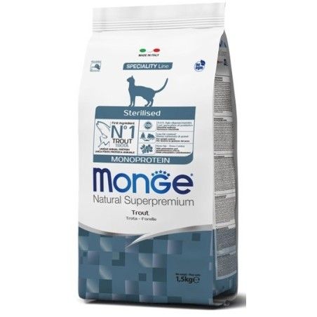 MONGE CAT STERILISED TROTA KG.10*spedizione gratuita*