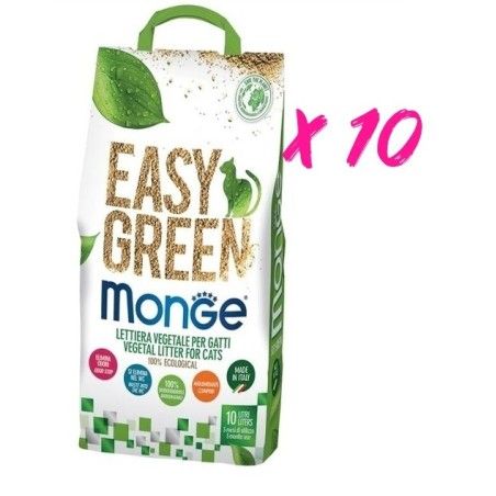 MONGE EASY GREEN LETTIERA VEGETALE 100% LT.10- 3,8 KG **acquisto minimo 10 sacchi*prezzo riferito alla singola confezione**SPEDI