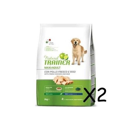 TRAINER DOG NATURAL ADULT MAXI POLLO KG 12 *acquisto minimo 2 sacchi*prezzo riferito alla singola confezione*