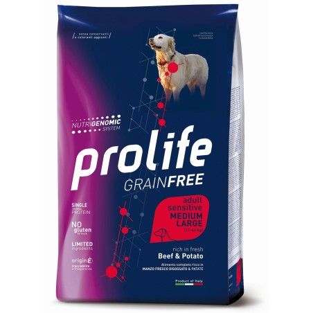 PROLIFE DOG ADULT SENS. BEEF & POTATO - MEDIUM / LARGE KG. 2,5