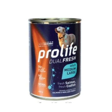 PROLIFE DOG ADULT FRESH SALMON, FRESH CODFISH & RICE - MEDIUM/LARGE GR. 400