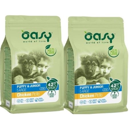 OASY DOG PUPPY JUNIOR LARGE POLLO KG. 12 *acquisto minimo 2 sacchi*prezzo riferito alla singola confezione*