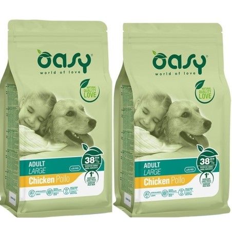 OASY DOG LARGE ADULT POLLO KG. 12 **acquisto minimo 2 sacchi*prezzo riferito alla singola confezione***SPEDIZIONE GRATUITA**