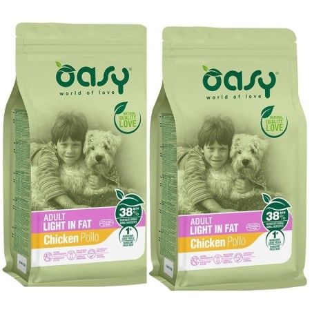 OASY DOG ADULT LIGHT IN FAT POLLO KG. 12 *acquisto minimo 2 sacchi*prezzo riferito alla singola confezione*