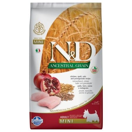 FARMINA N&D ANCESTRAL LOW GRAIN ADULT MINI POLLO E MELOGRANO KG. 2,5