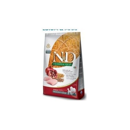 FARMINA N&D ANCESTRAL LOW GRAIN SENIOR MEDIUM/MAXI POLLO E MELOGRANO KG. 2,5