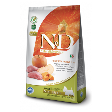 N&D PUMPKIN ADULT MINI CINGHIALE E MELA KG. 7