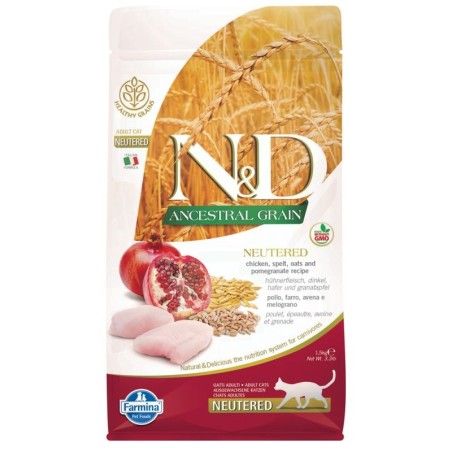 FARMINA N&D CAT ANCESTRALGRAIN NEUTERED ADULT POLLO MELOGRANO KG. 1,5