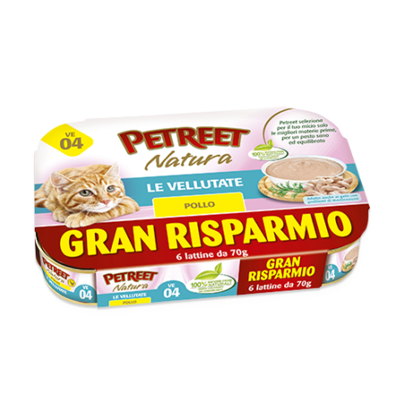 PETREET VELLUTATE GR. 70 MULTIPACK VELLUTATA DI POLLO