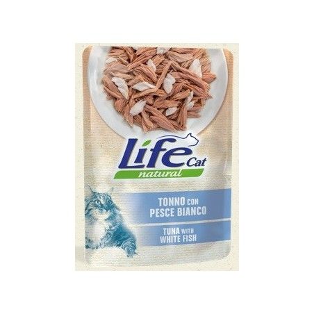 LIFE CAT BUSTA GR. 70 TONNO CON PESCE BIANCO