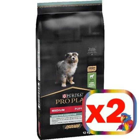 PURINA PRO PLAN PUPPY MEDIUM OPTIDIGEST AGNELLO E RISO 12 KG *acquisto minimo 2 sacchi*prezzo riferito alla singola confezione*