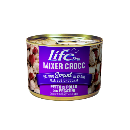 LIFE DOG MIXER CROCC 150GR PETTO DI POLLO CON FEGATINI 