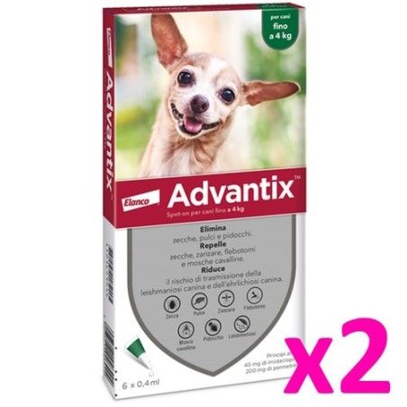 ADVANTIX 0-4 KG 6 PIPETTE **acquisto minimo 2 confezioni*prezzo riferito alla singola confezione***spedizione gratis***