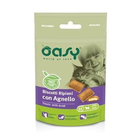 OASY BISCOTTI RIPIENI GATTO GR.60 AGNELLO