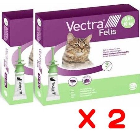 VECTRA FELIS SPOT ON PER GATTI 3 PIPETTE **Acquisto minimo 2 CONFEZIONI*prezzo riferito alla singola confezione**SPEDIZIONE GRAT