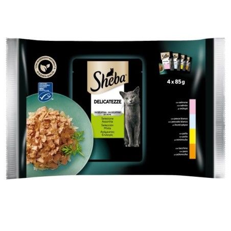 SHEBA BUSTA DELICATEZZE in gelatina ASSORTITA 4X85 GR