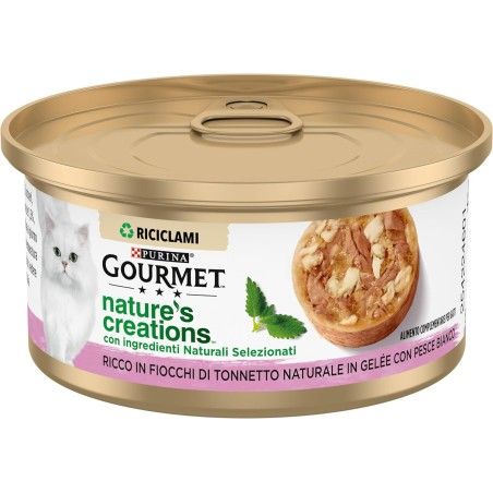 GOURMET NATURE'S C. 70GR TONNETTO GELE'E CON PESCE BIANCO 