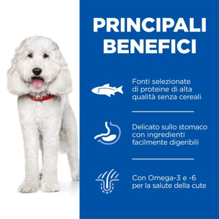 HILL'S Hill's Science Plan Hypoallergenic Adult Medium alimento secco per cani al Salmone 12KG