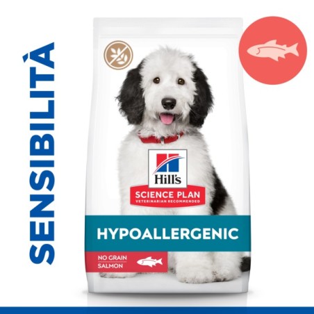 HILL'S Hill's Science Plan Hypoallergenic Adult Large alimento secco per cani al Salmone 12KG