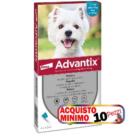 ELANCO ADVANTIX 4-10 KG 4 PIPETTE acquisto minimo 10pz